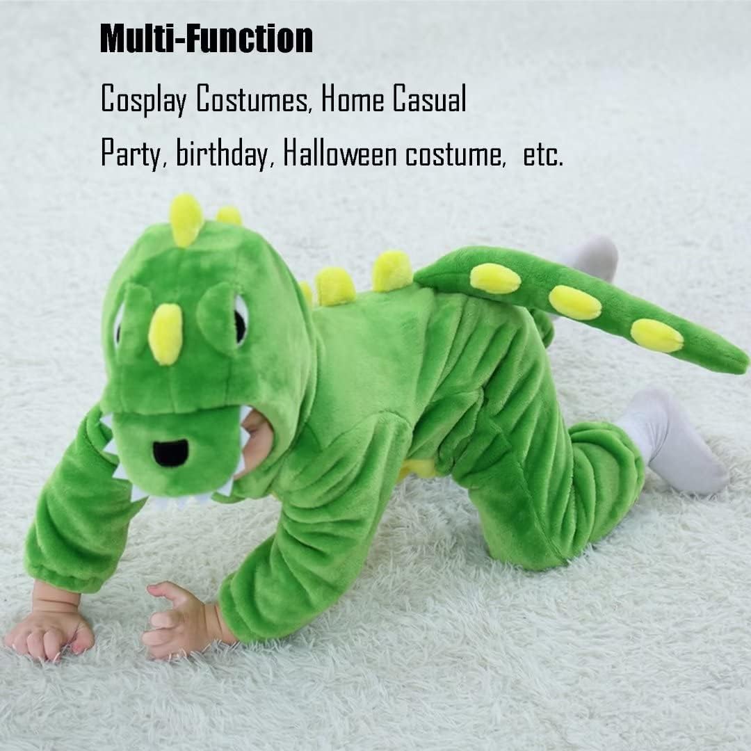 Halloween Baby Green Dinosaur Costume Romper for 1-60 Months