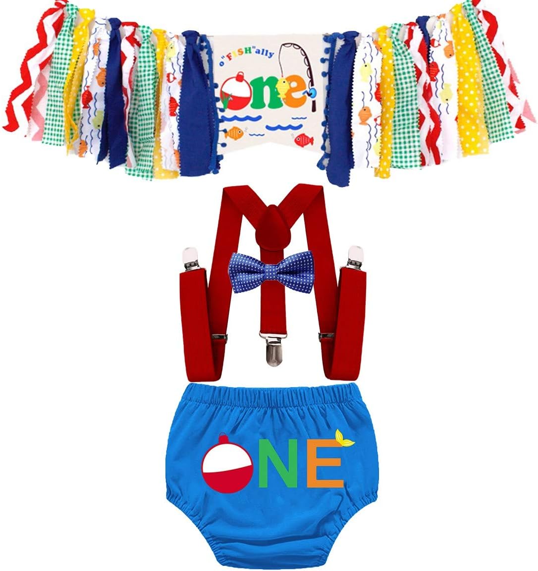 Baby Ofishally 1st Birthday Costume Set with Highchair Banner 1
