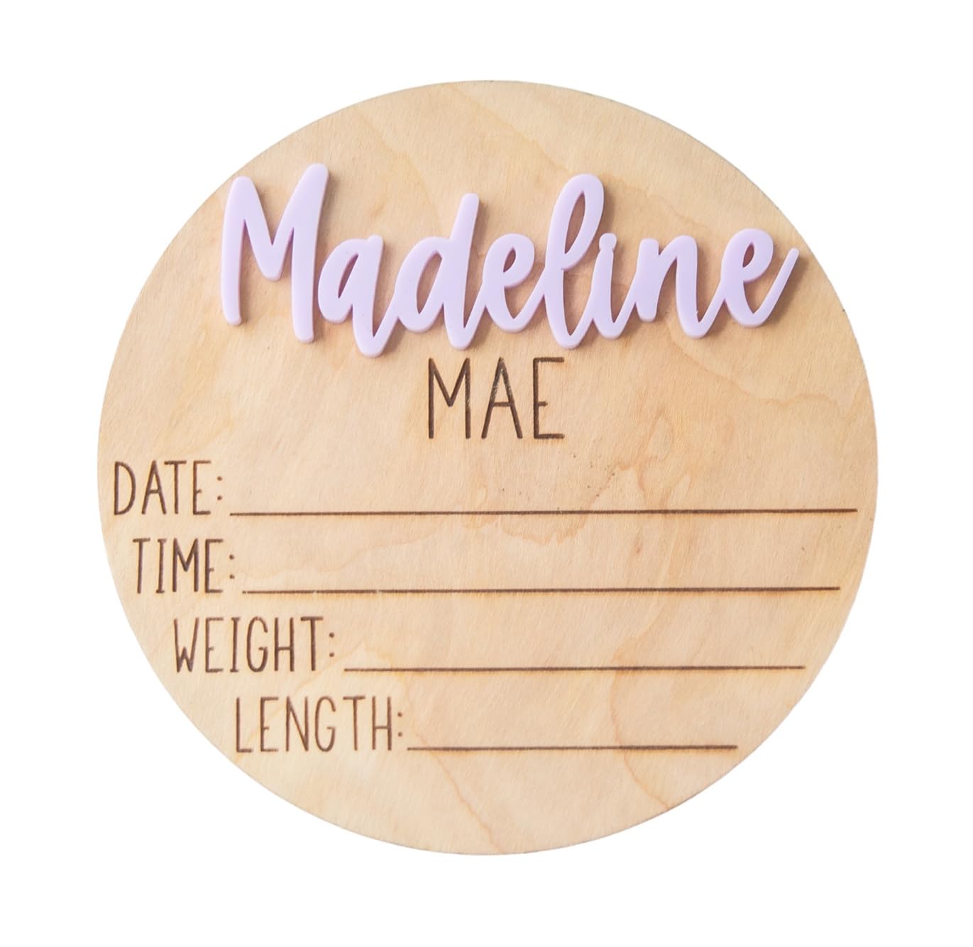 Personalized Newborn Announcement Sign - Double Sided
