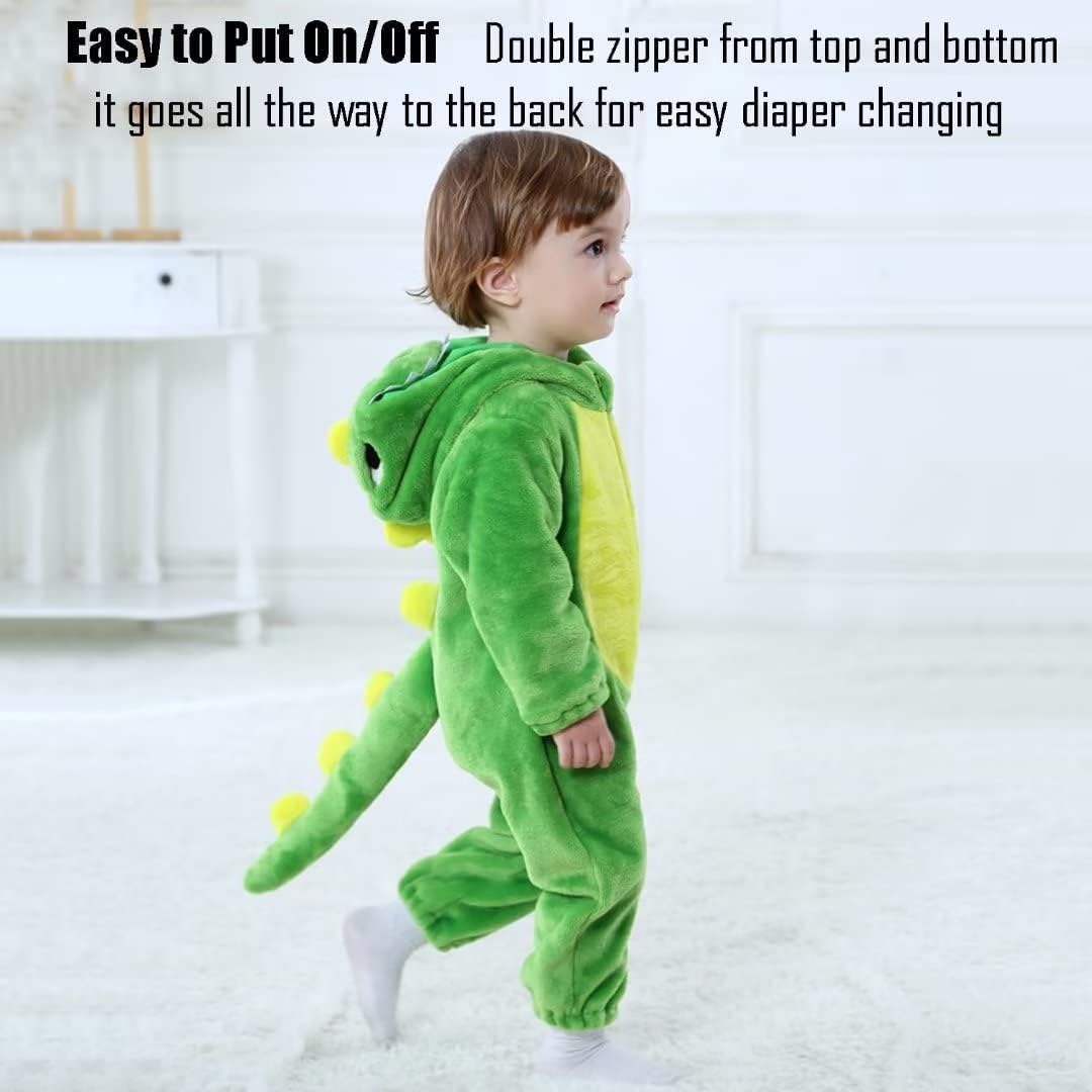 Halloween Baby Green Dinosaur Costume Romper for 1-60 Months