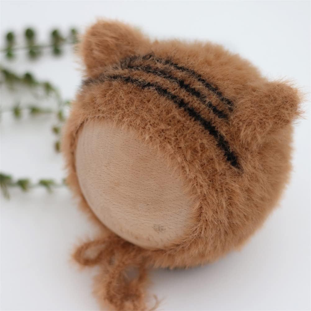 Vemonllas Newborn Photo Props Girl Boy Tiger Hat Romper 1
