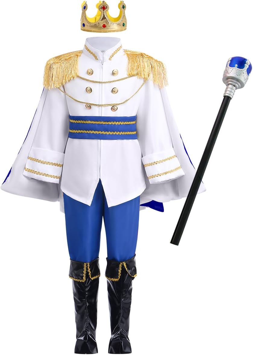 IBAKOM Prince Charming Costume for Boys
