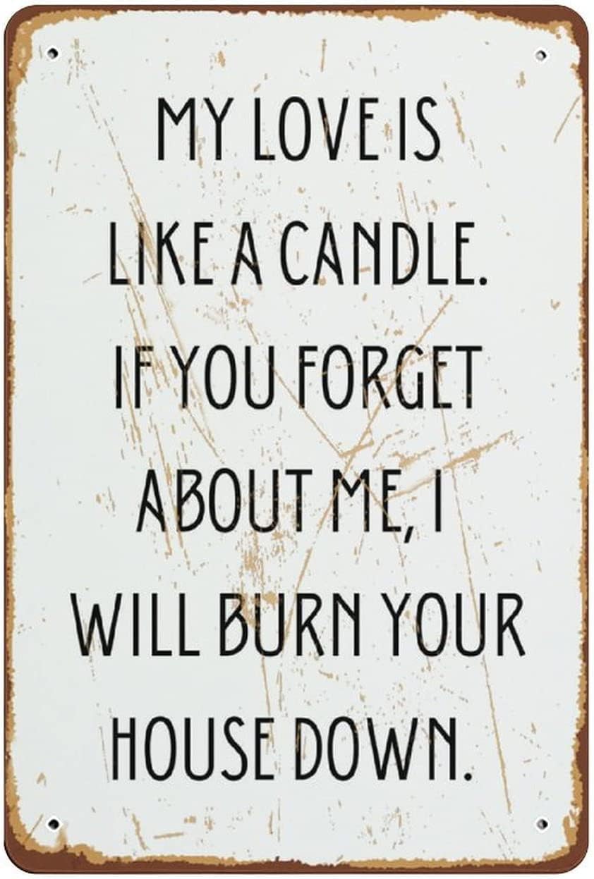 Nufar Gothic Candle Print Metal Sign 12x16 Inch