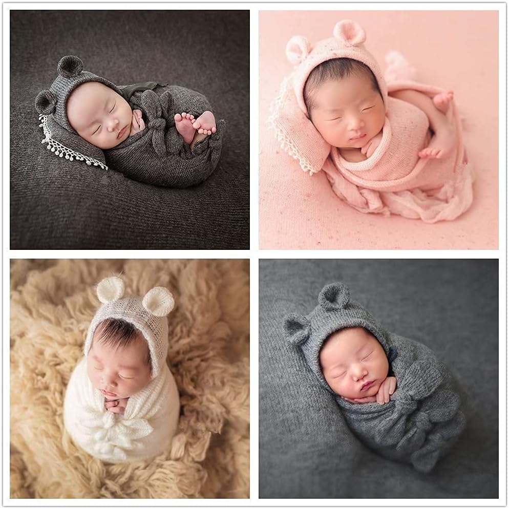 Vemonllas Baby Photography Props Set of 4 for Newborns