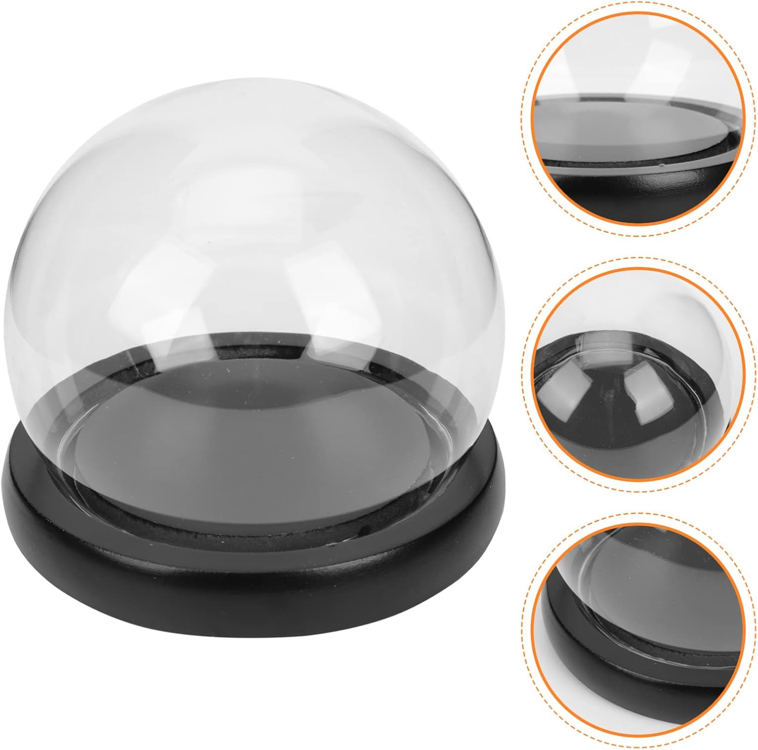 SOLUSTRE Decorative Glass Dome Jar with Base