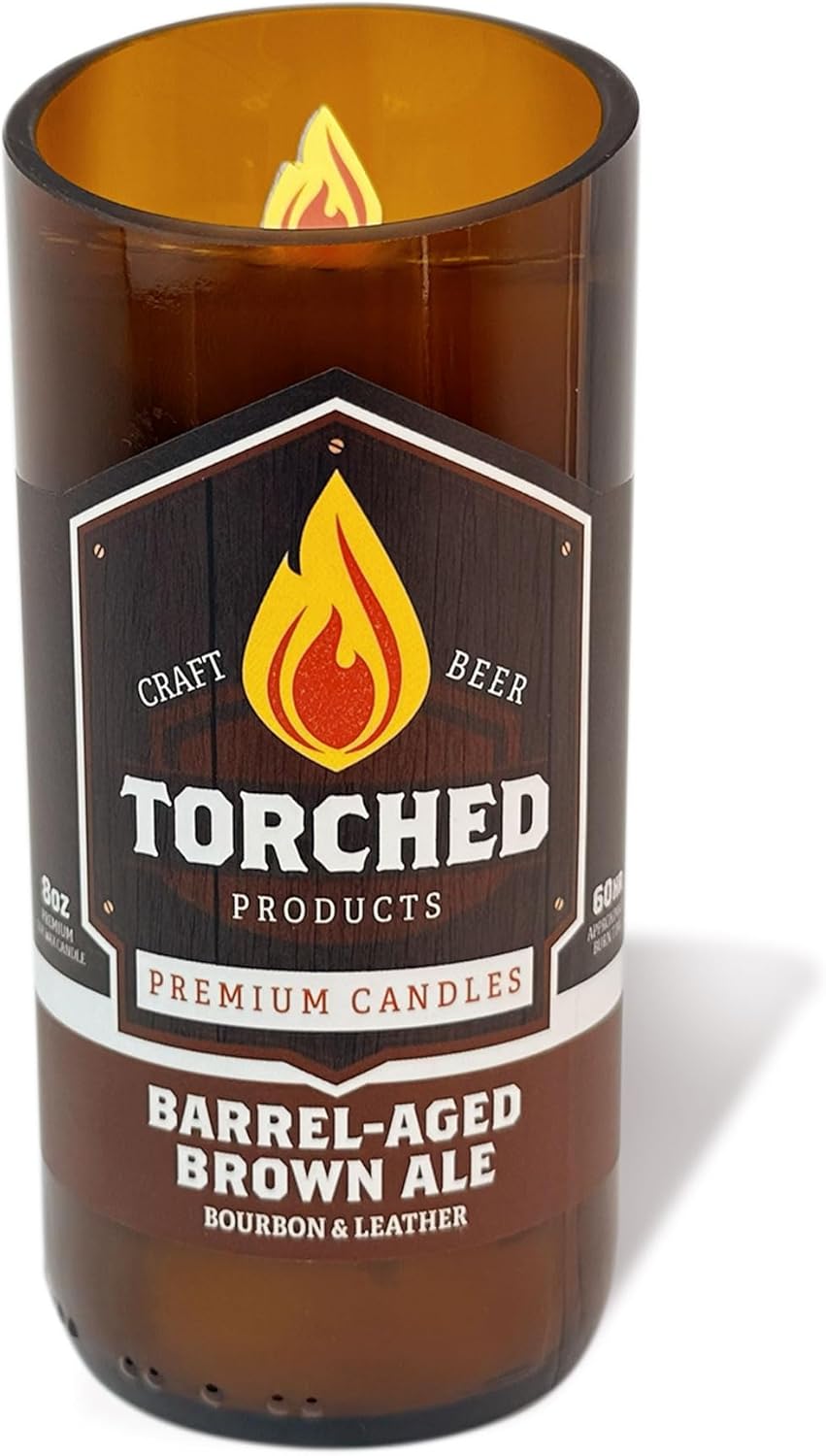 Torched Beer Scented Candles - Barrel-Aged Brown Ale 11 oz