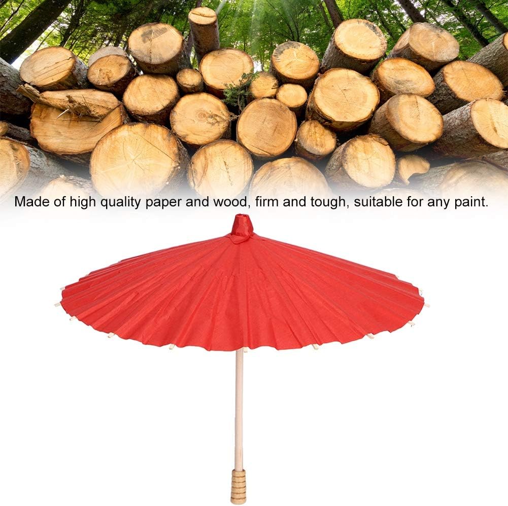 CHEOTIME Handmade Oiled Paper Parasol Umbrella Red