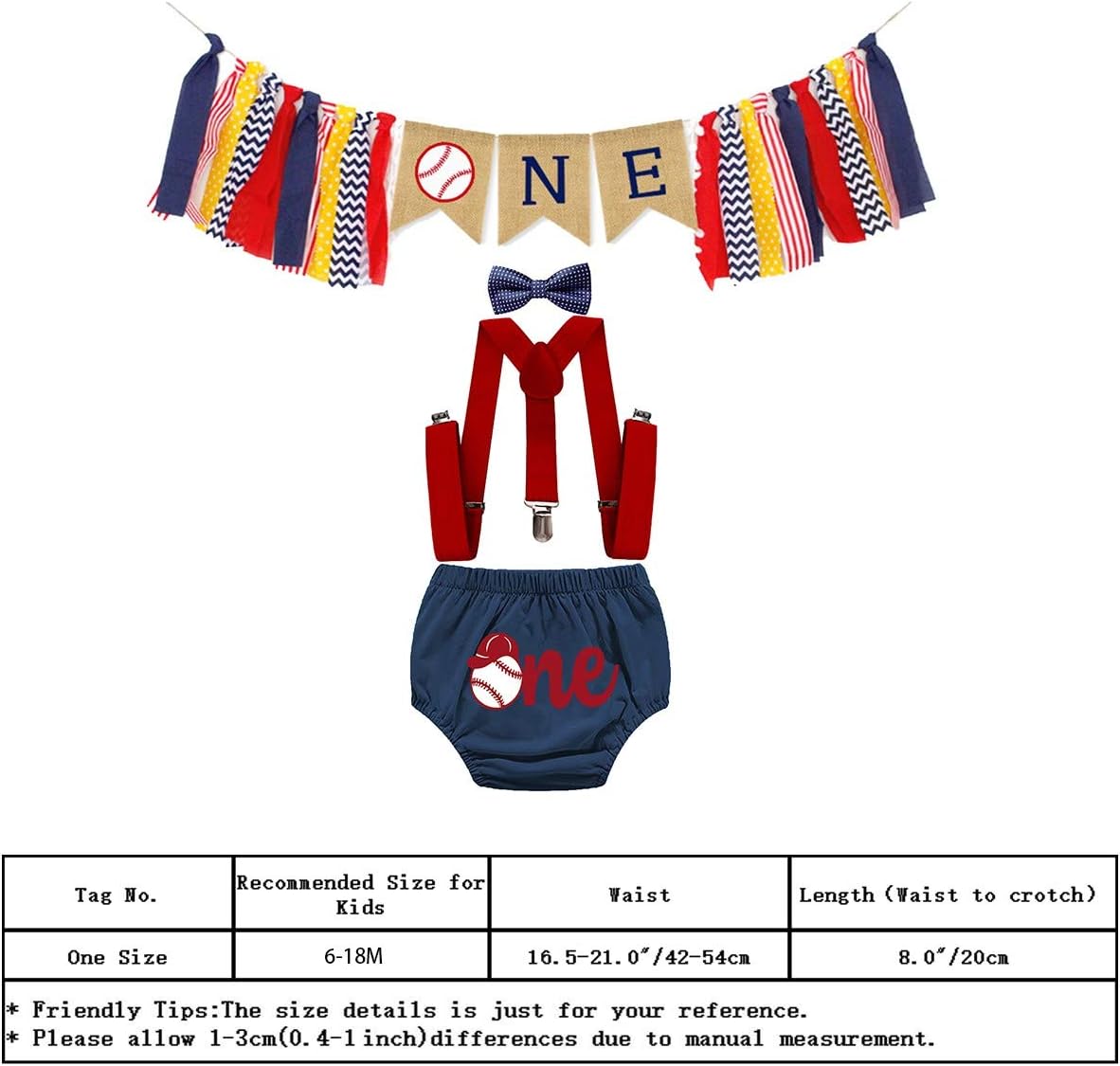 Baby Baseball Costume Set for Birthday Cake Smash