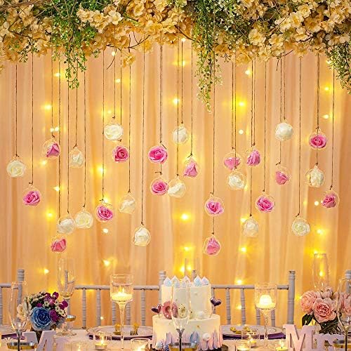Sziqiqi 20pcs Tea Light Holders with 4 Extra 236inch Clear Glass Orbs