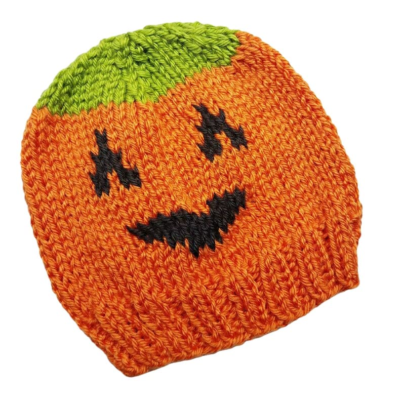 Pumpkin Beanie Knit Simple Toddler Halloween Costume Hat