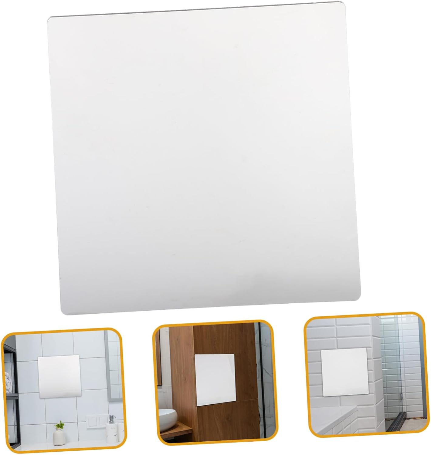 ERINGOGO Large Vanity Mirror Set 2pcs Self-Adhesive Acrylic