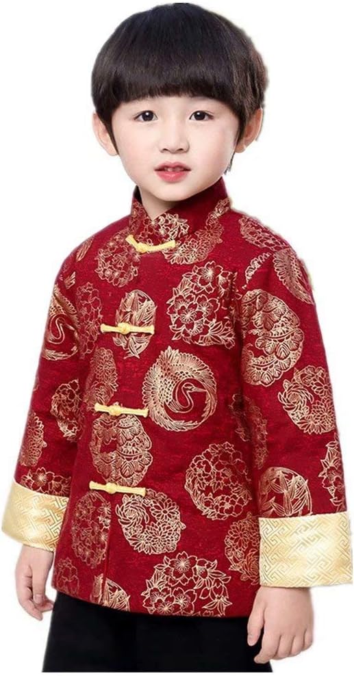 Hooyi Boys Traditional Tang Coat Spring Festival Costume 1