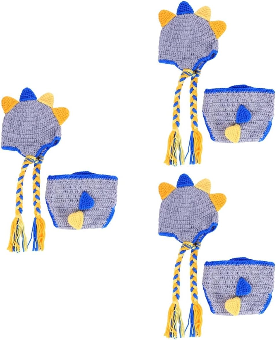SHERCHPRY 2 Sets Baby Hundred Days Photo Props Knitwear Set