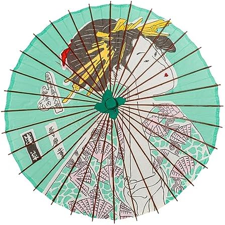 THY COLLECTIBLES 43 Paper Parasol with Geisha Print 1