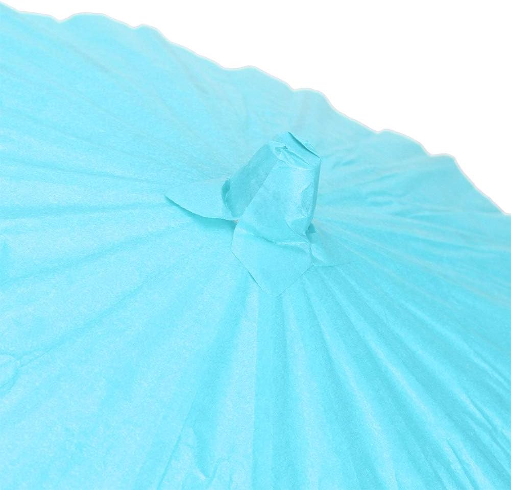 118 Inch Blue Handmade Oiled Paper Umbrella