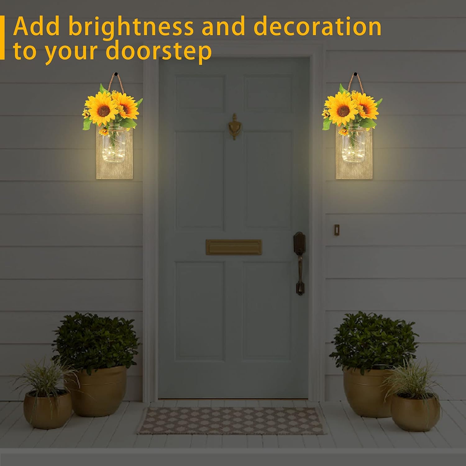 Kitchenexus Rustic Mason Jar Wall Sconces Set of Two