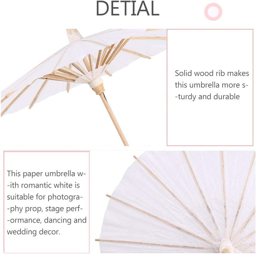 23 Handmade Oiled Paper Bamboo Parasol Umbrella