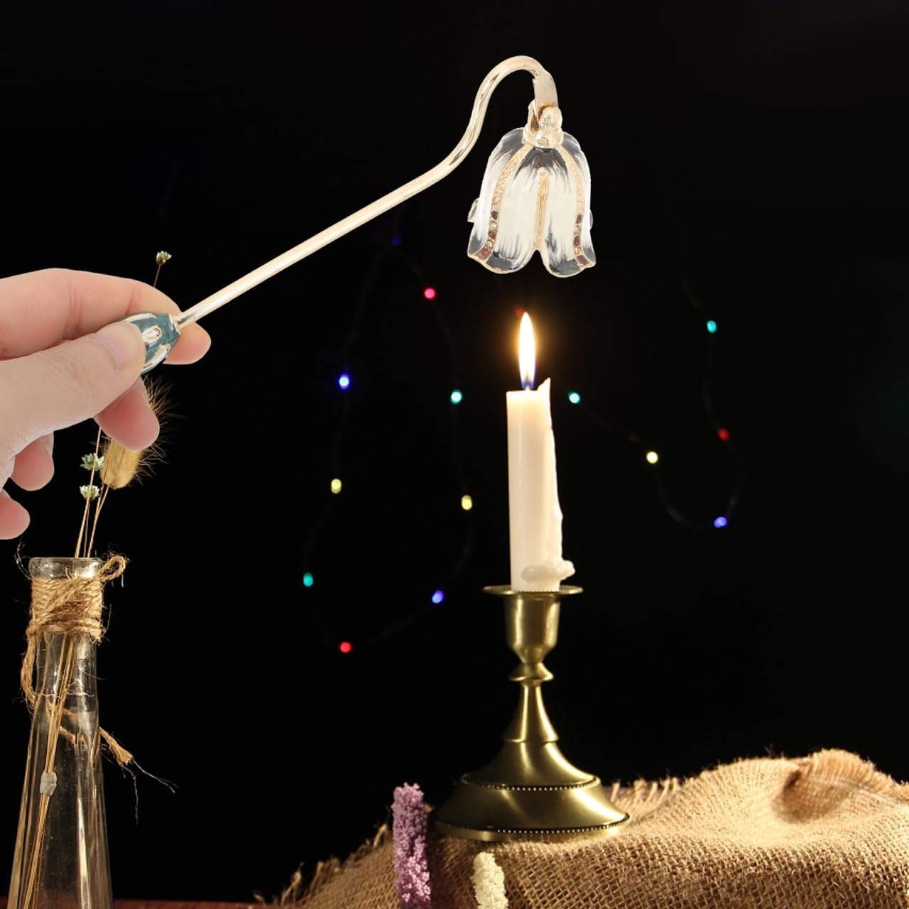 SEWACC Candle Snuffer with Long Handle Metal Extinguisher 1