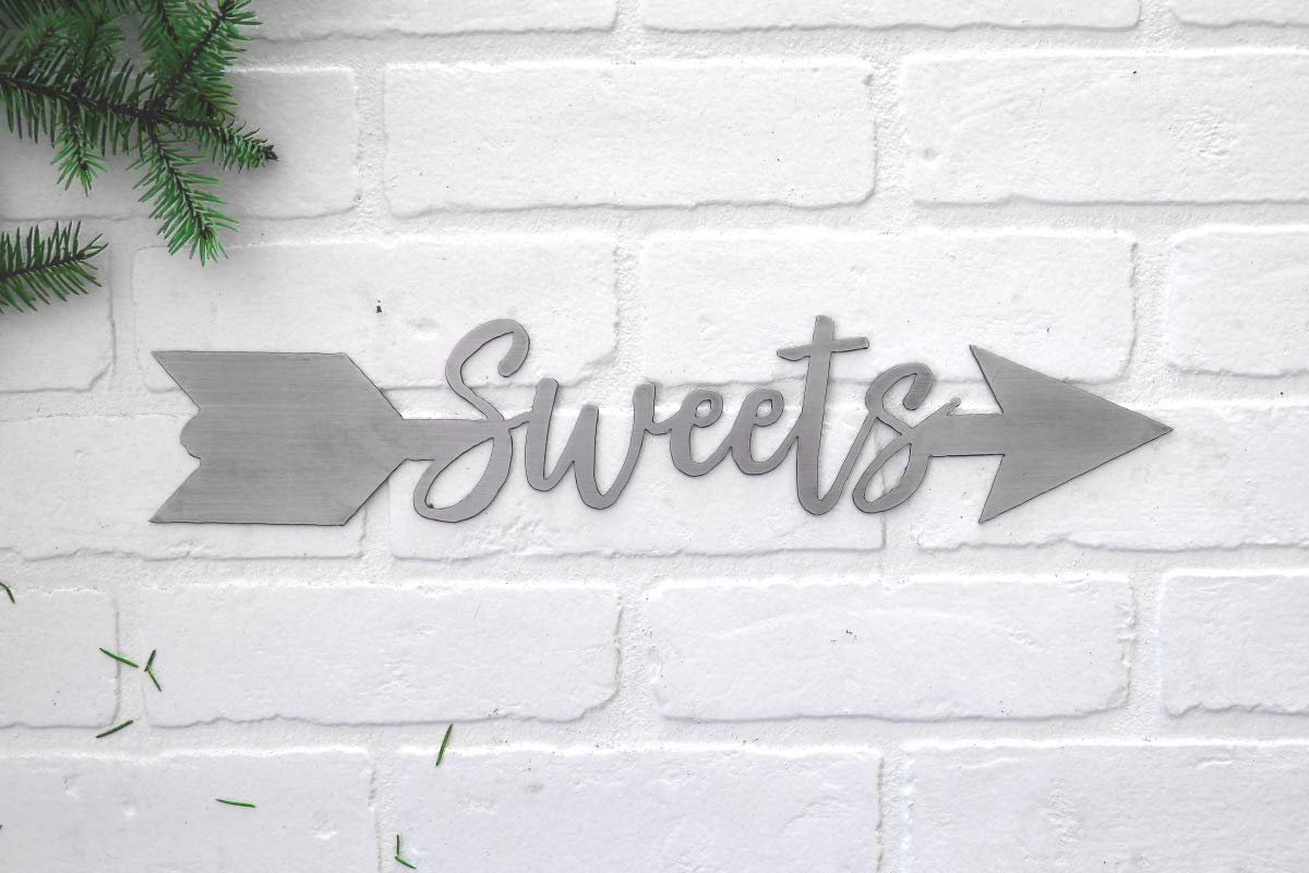 16 Custom Sweets Metal Arrow Wall Decor