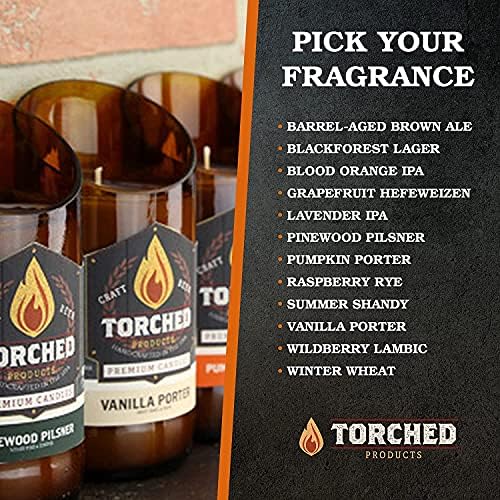 Torched Beer Scented Candles - Barrel-Aged Brown Ale 11 oz