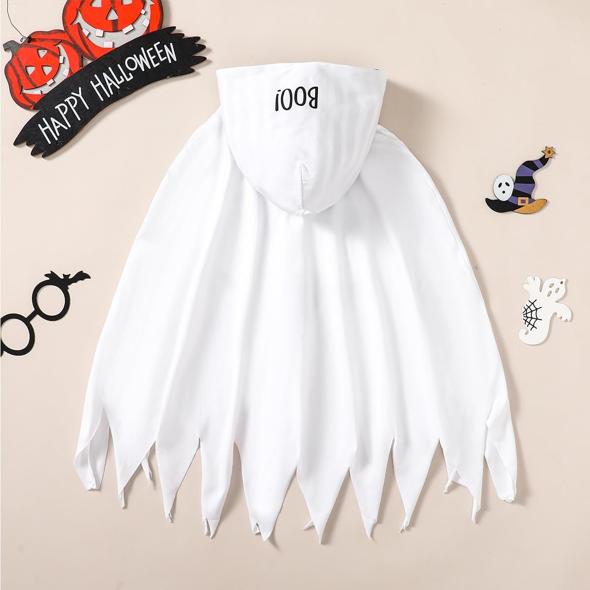 Baby Boy Halloween Ghost Cloak Cape Poncho