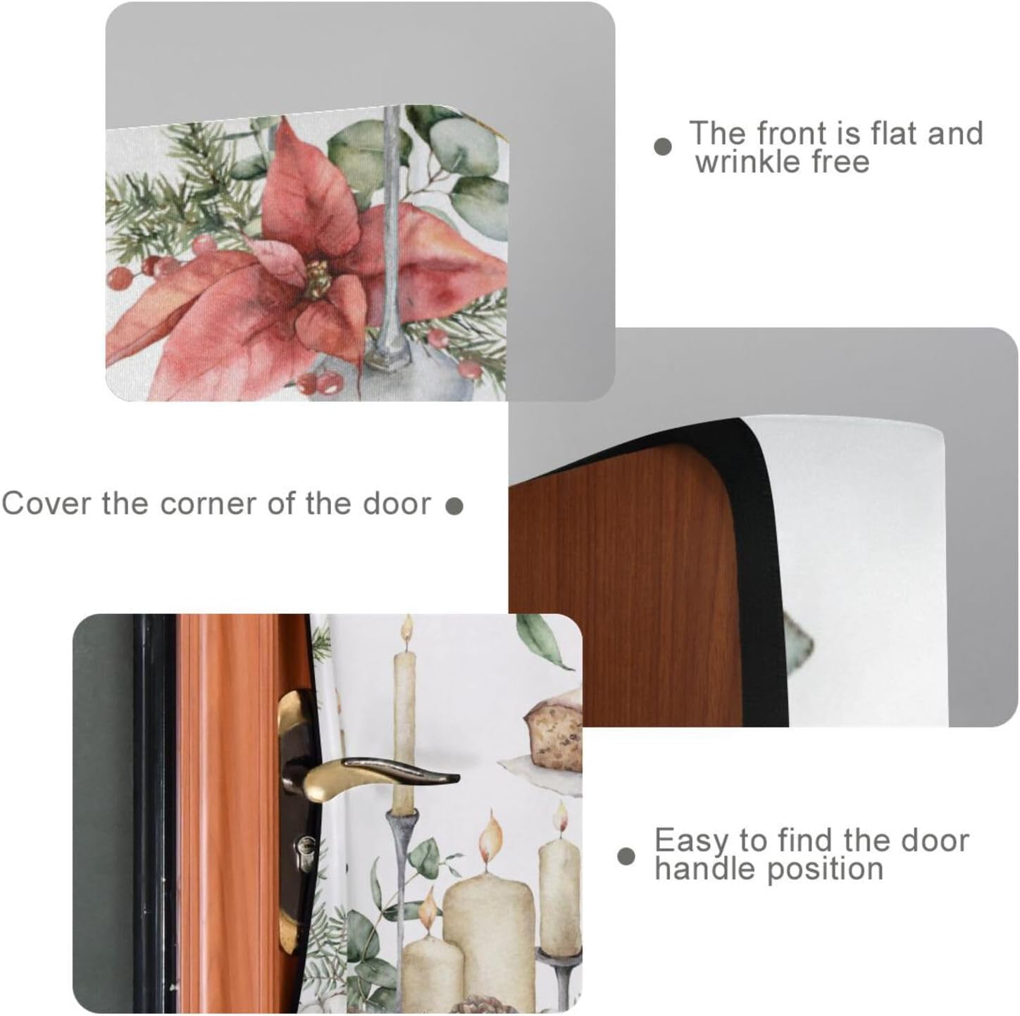 MCHIVER Christmas Tree Wine Candles Door Cover