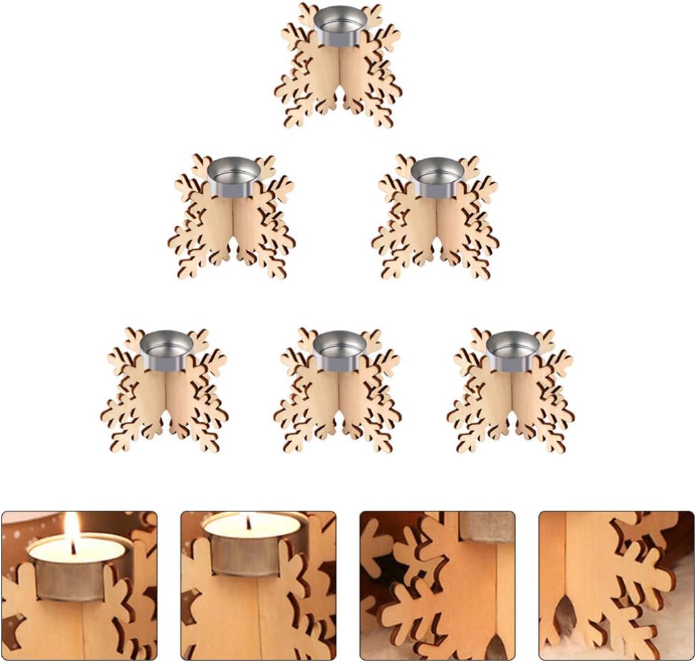 BESPORTBLE 6PCS Snowflake Candlestick Holder 1