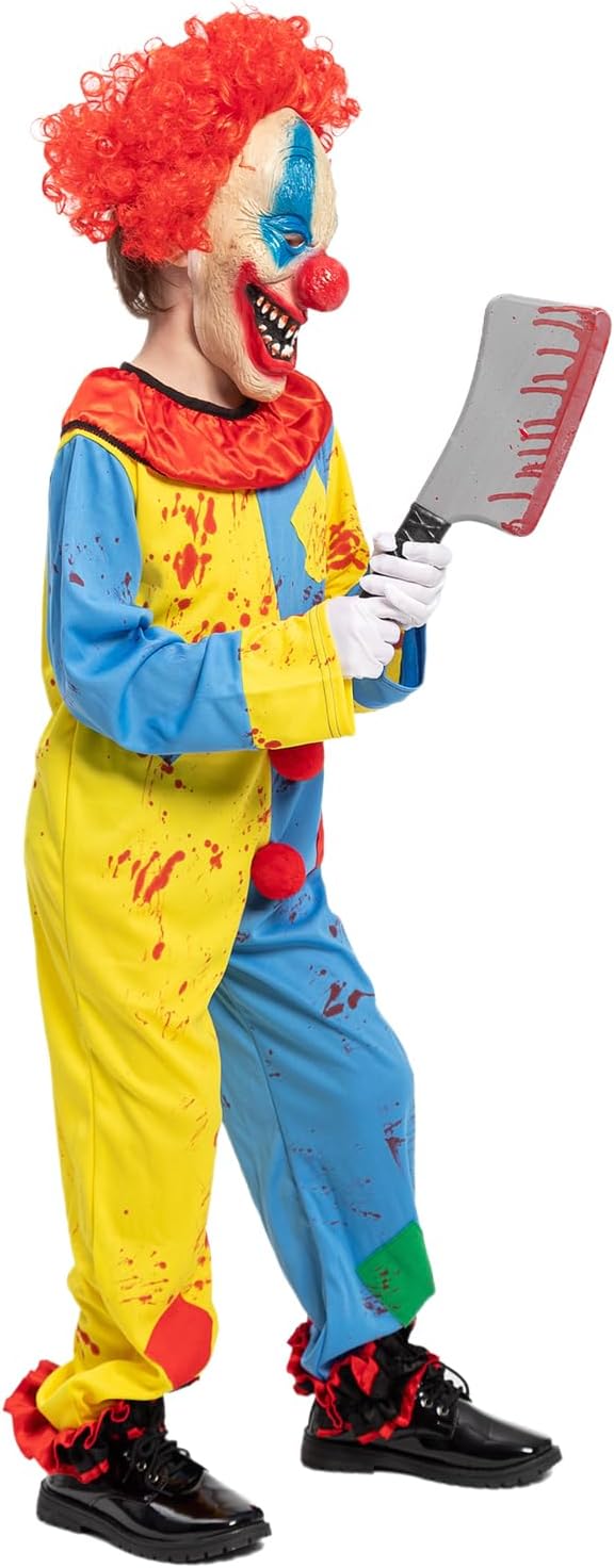Scary Clown Costume for Kids Halloween Role Play
