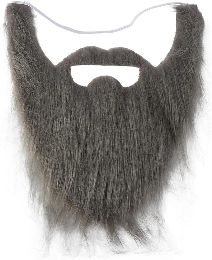 Vctitil 14 Pcs Grey Fake Mustache Facial Hair Disguise