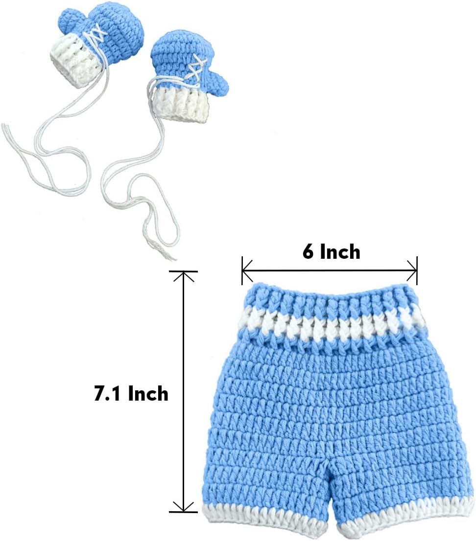 CUTEBBPHOTO Newborn Baby Boy Girl Crochet Costume Set