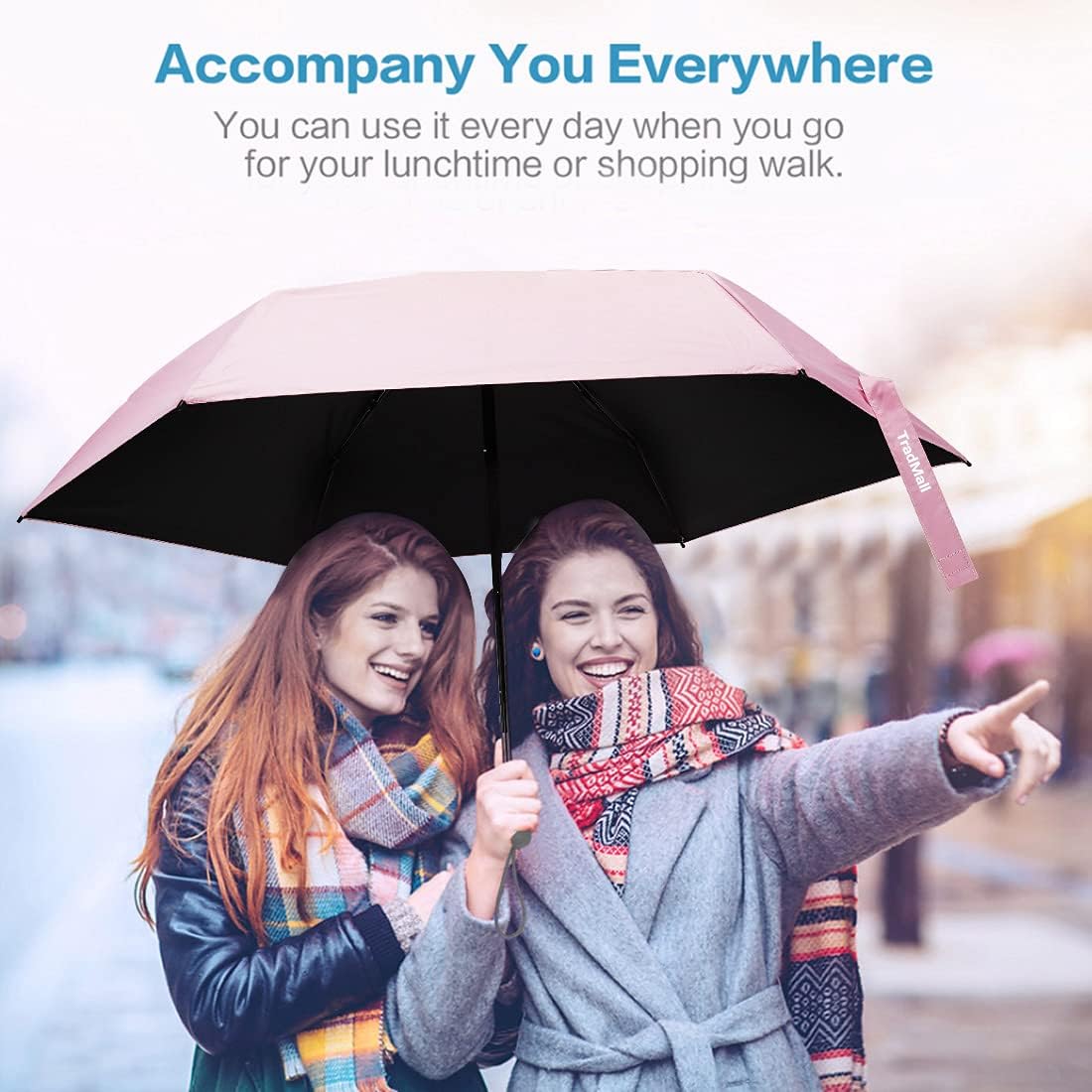 TradMall Mini Travel Umbrella with 95 UV Protection