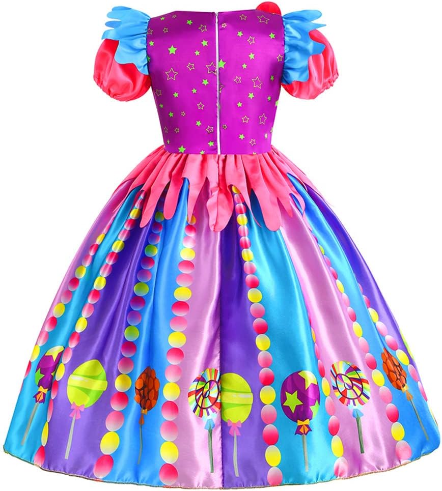 IDOPIP Rainbow Candy Tutu Dress for Girls 3-10Y 1