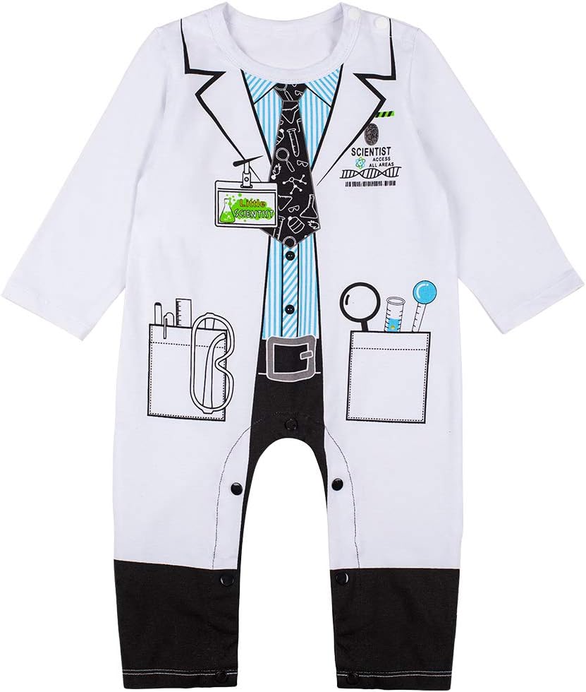 LENSOUS Baby Boys Doctor Costume Bodysuit