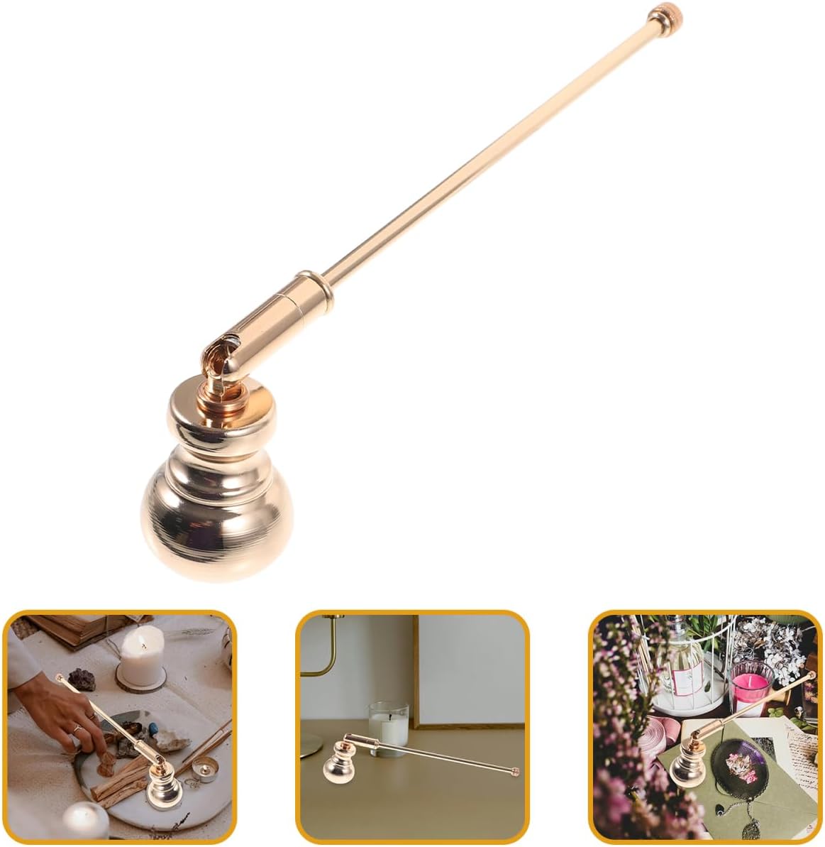 STOBAZA Candle Snuffer 98 Long Metal Candle Extinguisher Tool