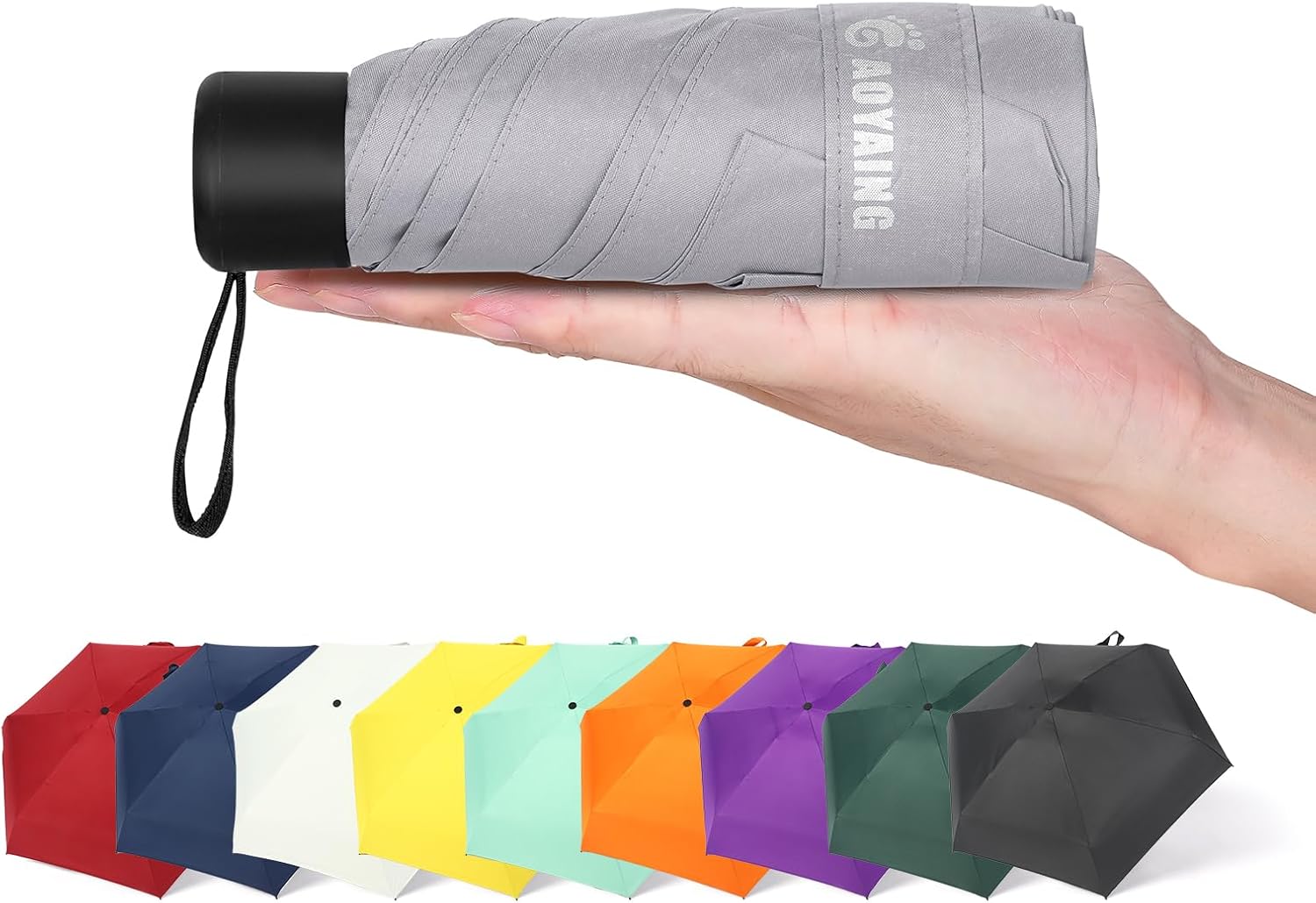 GAOYAING Compact Pocket Umbrella Gray 1