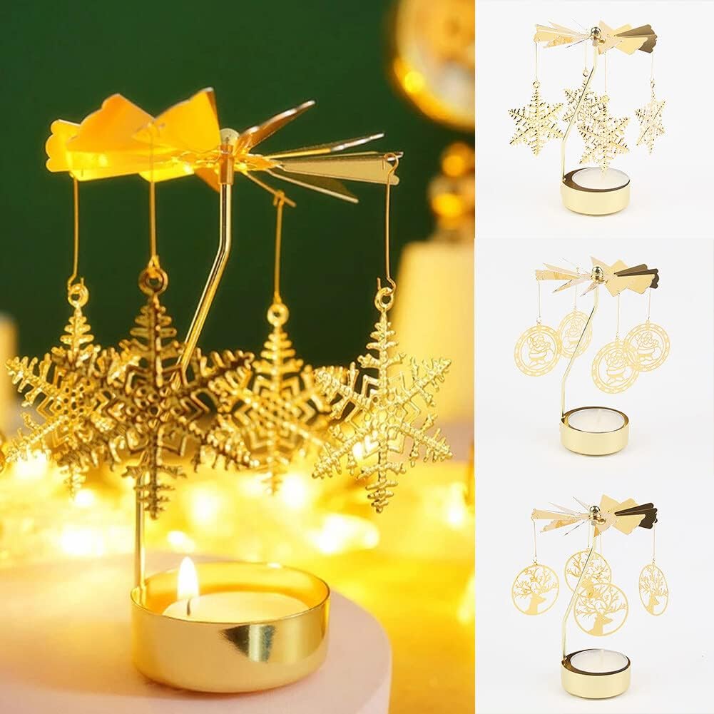 Eforcase Gold Snowman Tea Light Holder 1