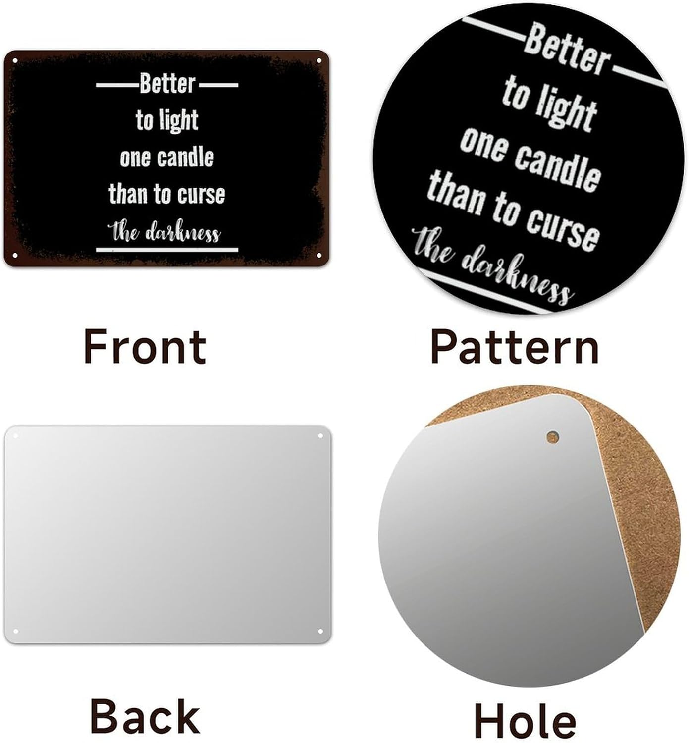 Funny Sayings Aluminum Plaque Wall Decor 12x16in