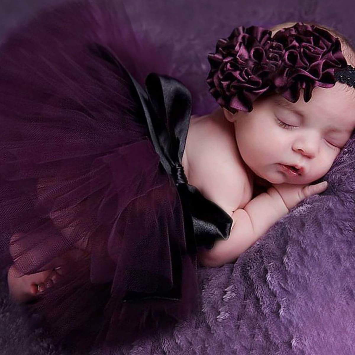 Vomdrok Newborn Baby Tutu Skirt Headband Set 1