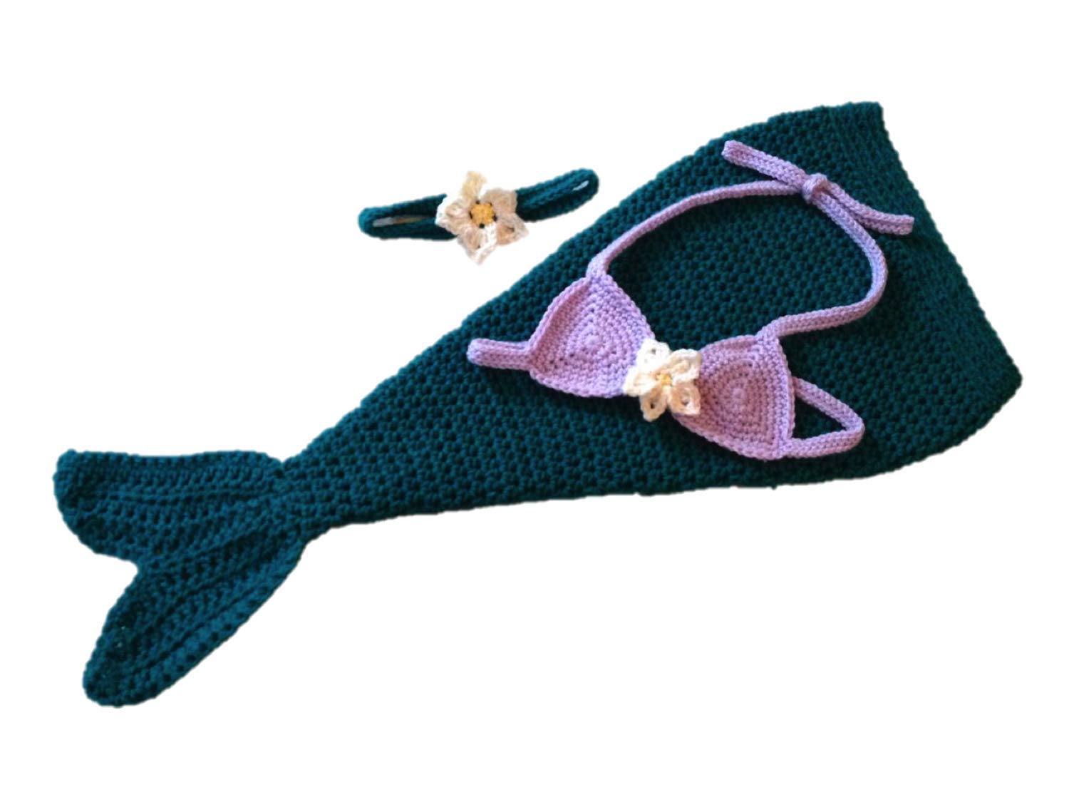 Handmade Baby Mermaid Costume for Newborn to 12 Months 1