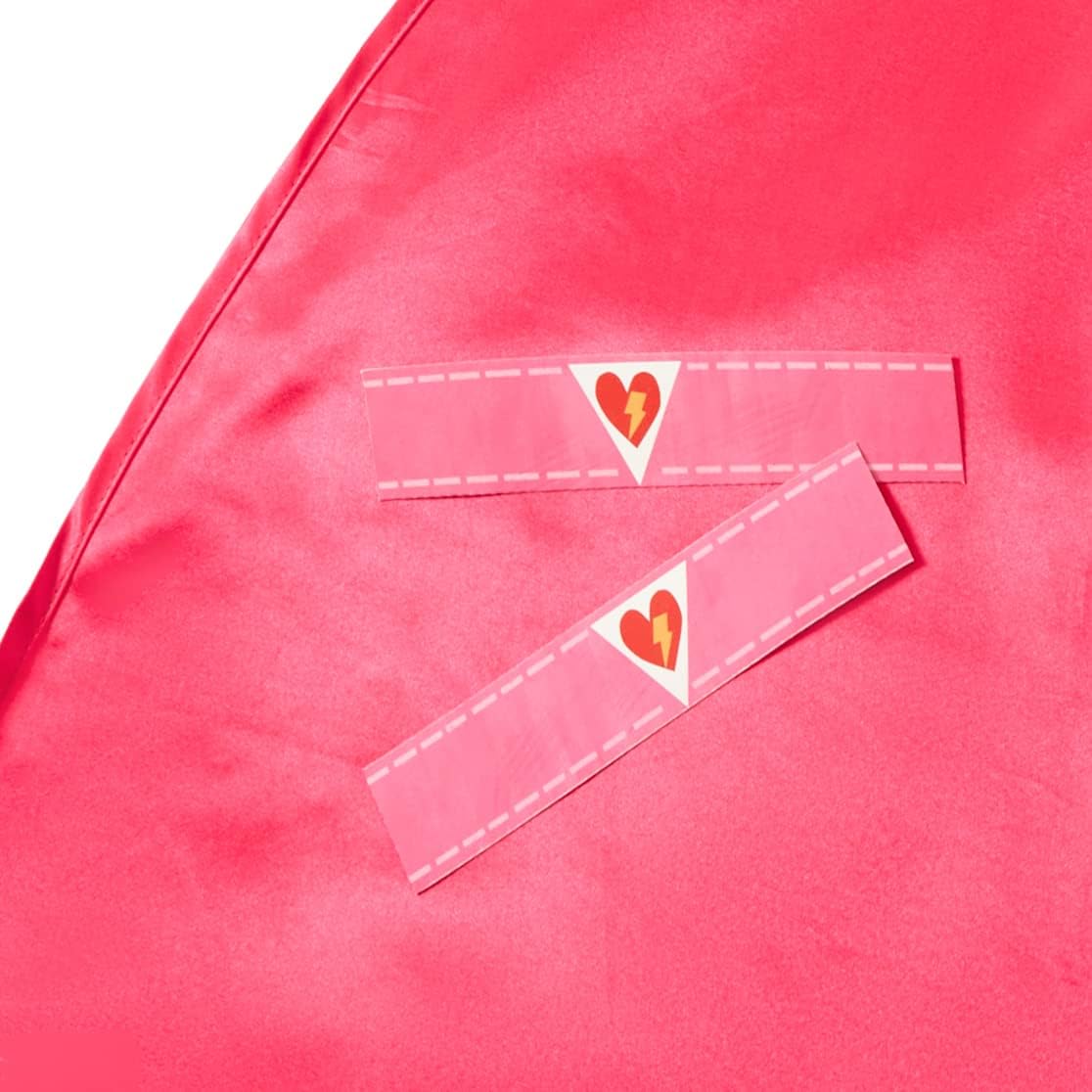 CR Gibson Pink Big Sister Superhero Cape Costume 3pc 22 L