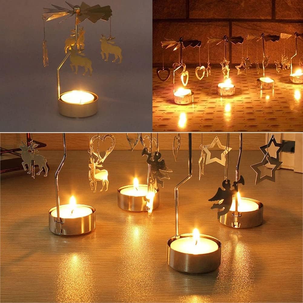 Surakey Gold Spinning Tea Light Candle Holder