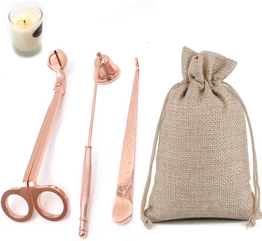3-in-1 Candle Care Tools Set - Rose Gold