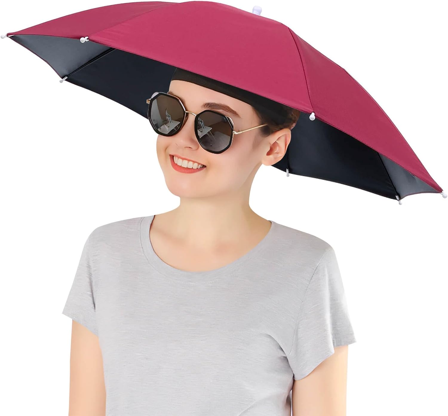 Rain Umbrella Hat for Women Men Lightweight and Comfortable