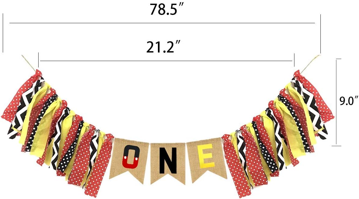 HIHCBF First Birthday Party Outfit 5PCS Baby Costume Set