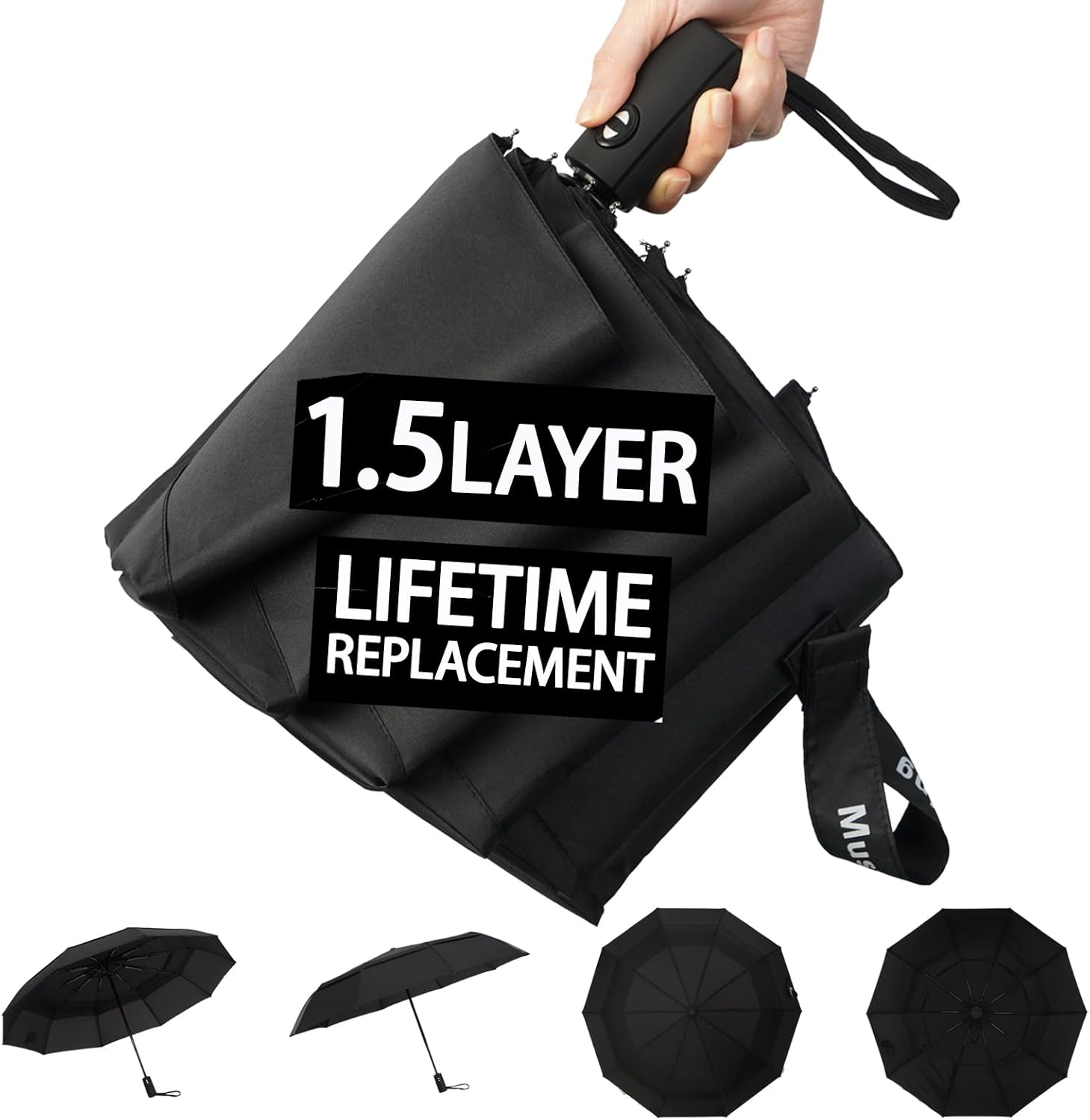 Windproof Travel Umbrella - Automatic Compact
