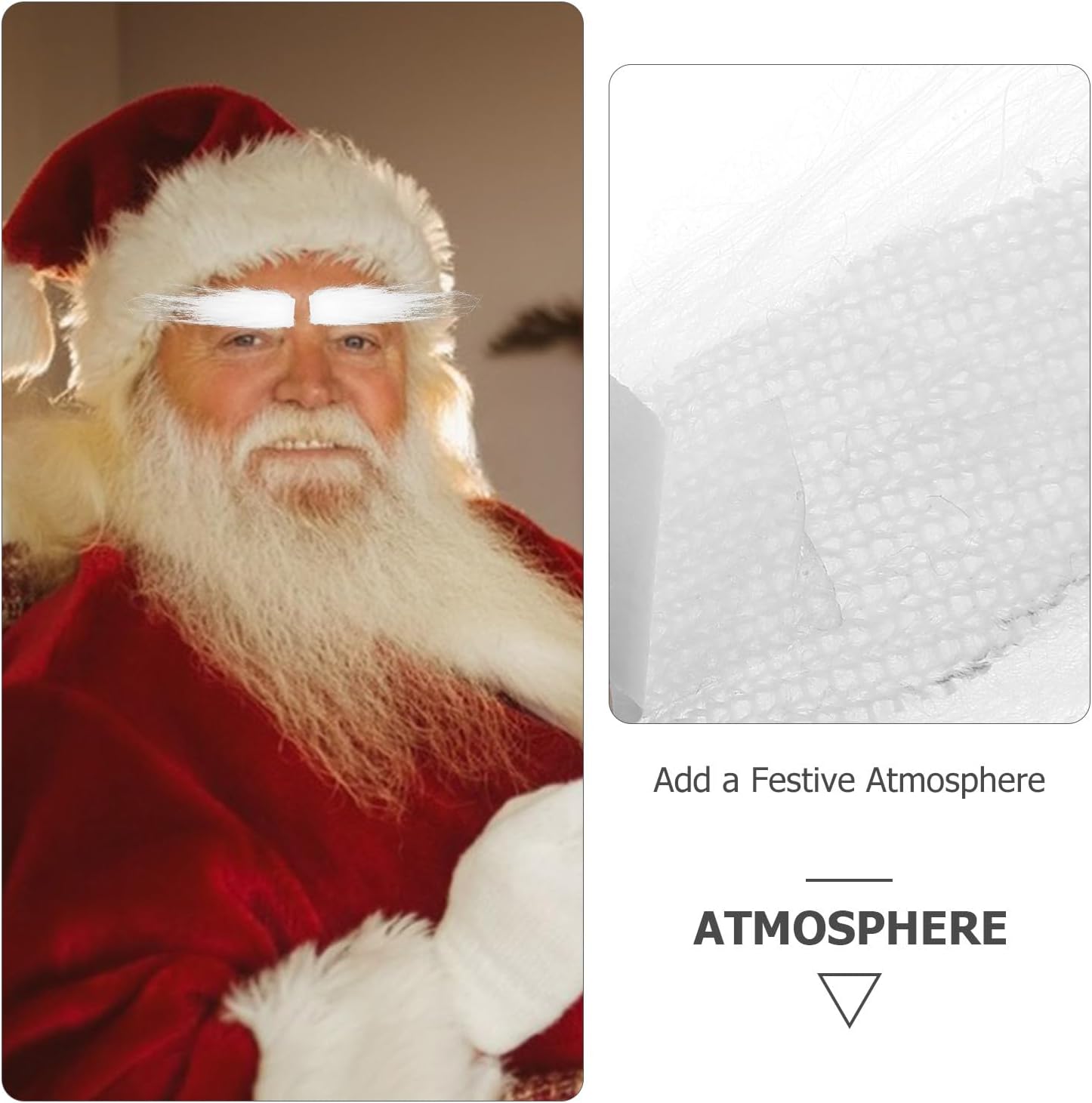 Abaodam Santa Claus Fake Eyebrows for Christmas Costume
