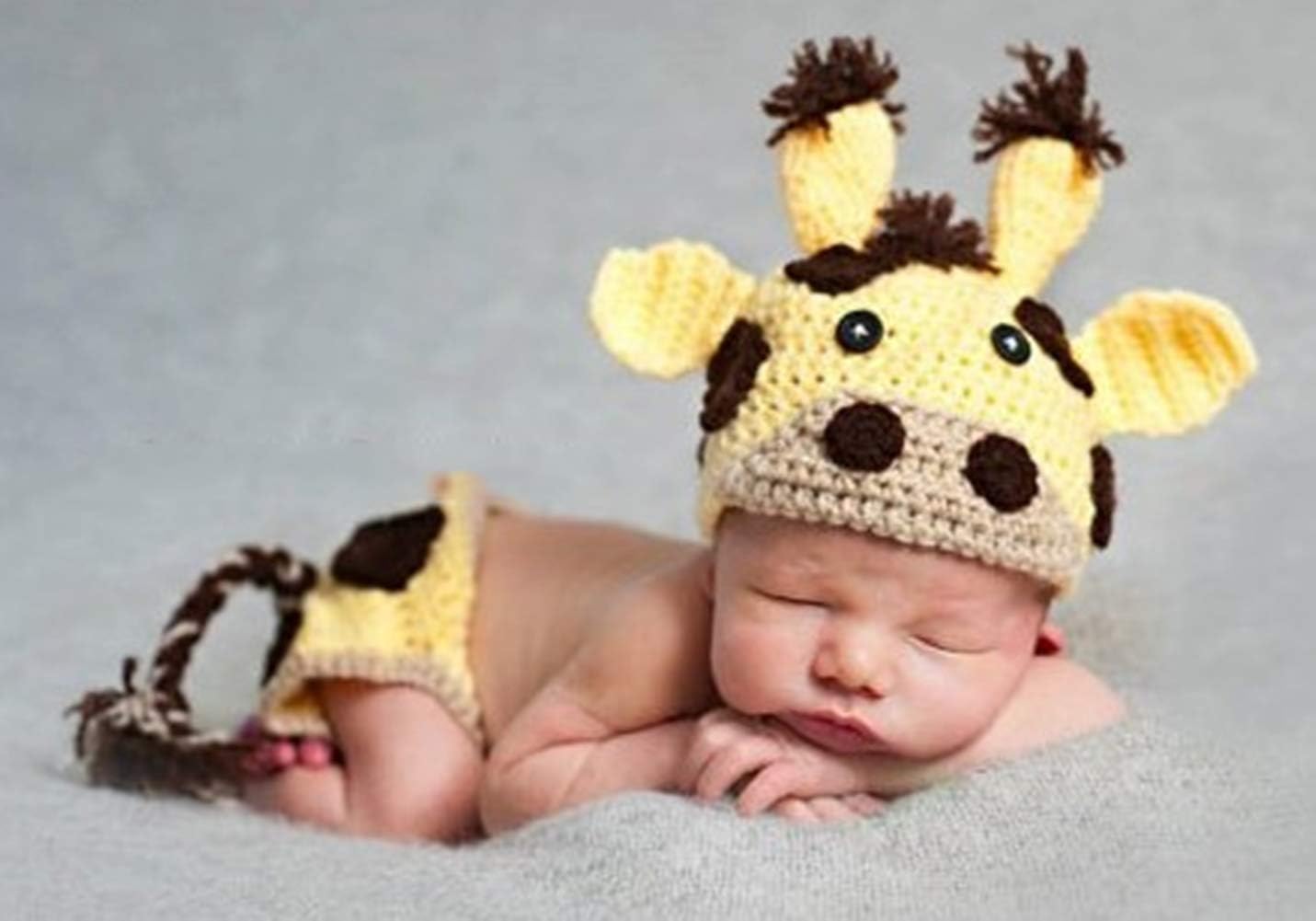Vemonllas Baby Photo Hat Bonnet Shorts Set for Newborn