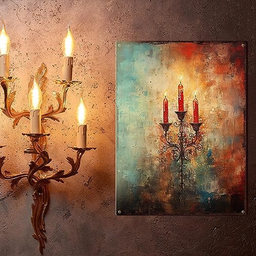 Gothic Candles Halloween Metal Sign 118x157 Inches 1