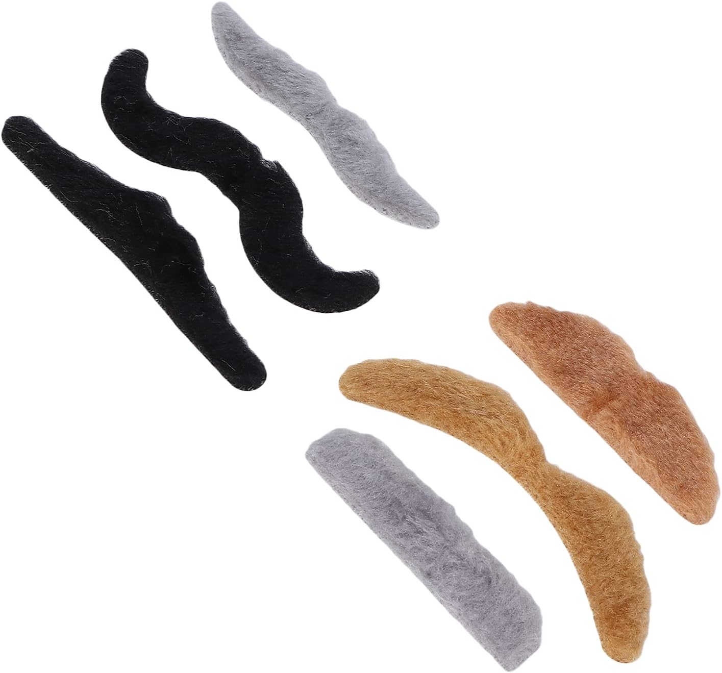 HUONIU Self Adhesive Mustaches 6 Pcs for Parties