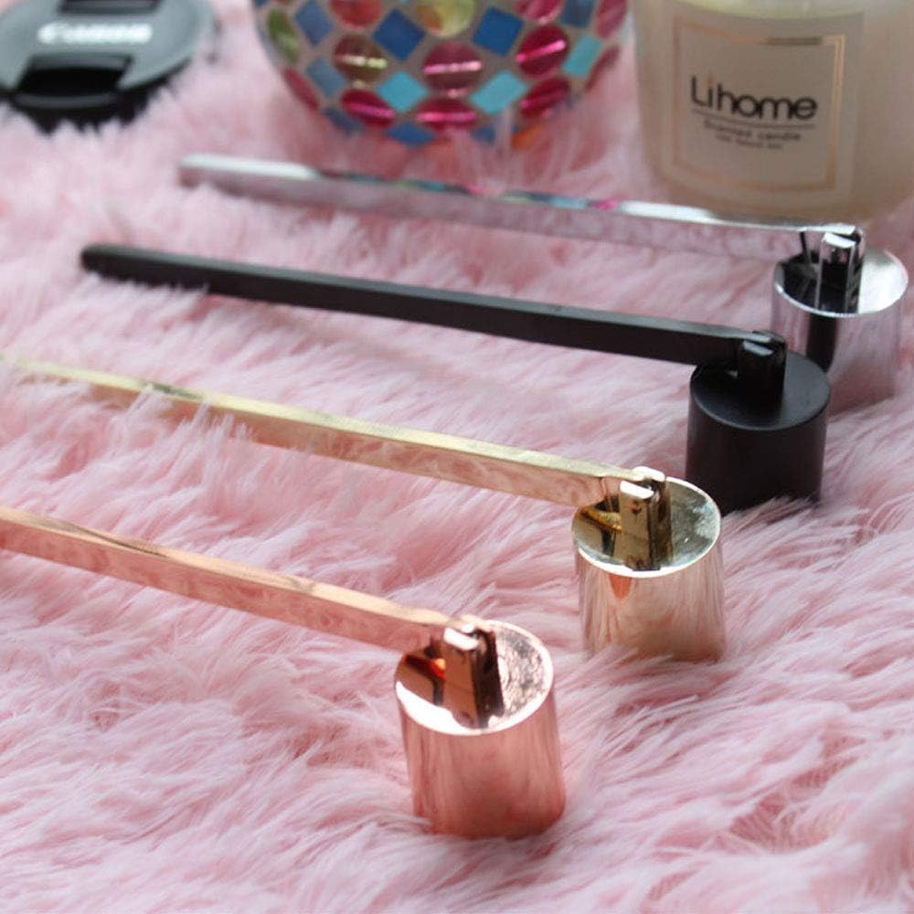 YESON Black Candle Snuffer with Polished Stainless Steel